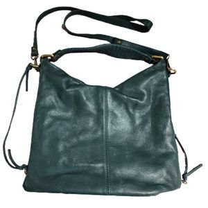 Pelletier Veneta leather bag from Italy dark teal green Italian Leather Purse
